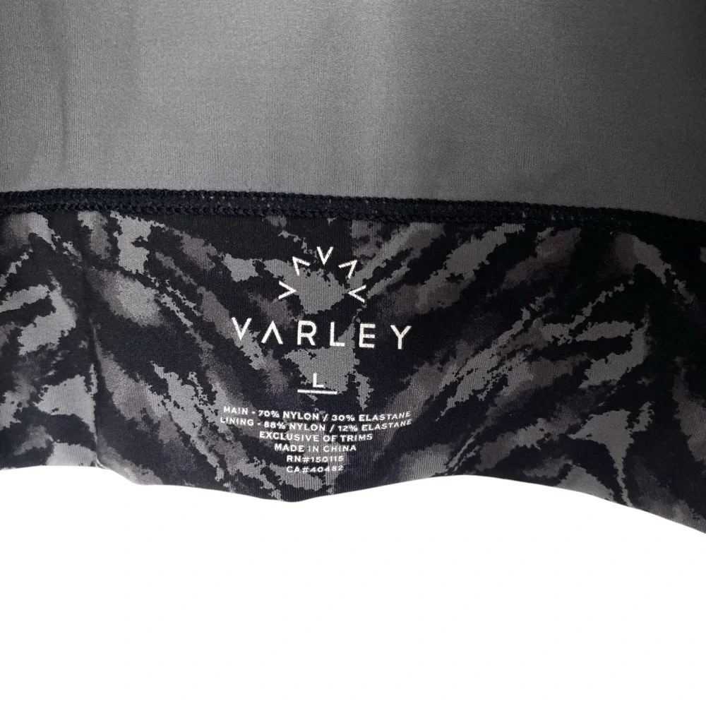 Varley Fay Bra in Dark Mono Zebra